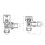 NRG Anthracite Angled TRV Thermostatic Radiator Valve + Manual Valve Pack 4