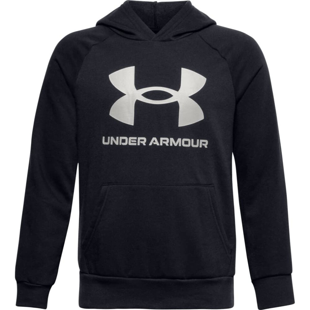 Under Armour Boys Rival Fleece Hoodie   Black (001)/Onyx White   Youth
