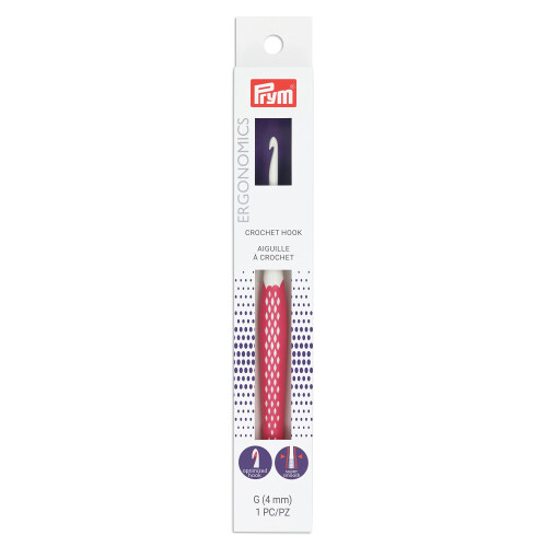 Prym Prym Crochet Hook G  Size G6/4mm  Rubber handle