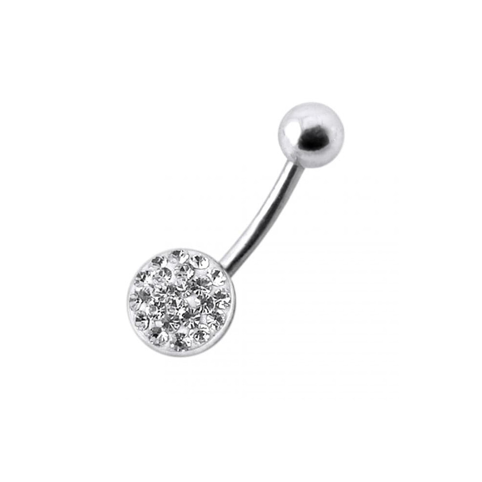 (Rose Gold, Emerald) Multistone Jewelled Circle Silver Belly Bar-image-OPC-PG9GDVY-NEW