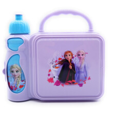 Pudelko na drugie sniadanie Disney Frozen 2 Combo na butelke na wode 5,8"" x 2,9"" x 5,3"" Fioletowy wielokolorowy