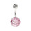 (Silver, Emerald) 925 Sterling Silver Round Jewelled Non-Dangling Belly Button Ring 11
