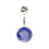 (Silver, Emerald) 925 Sterling Silver Round Jewelled Non-Dangling Belly Button Ring 7