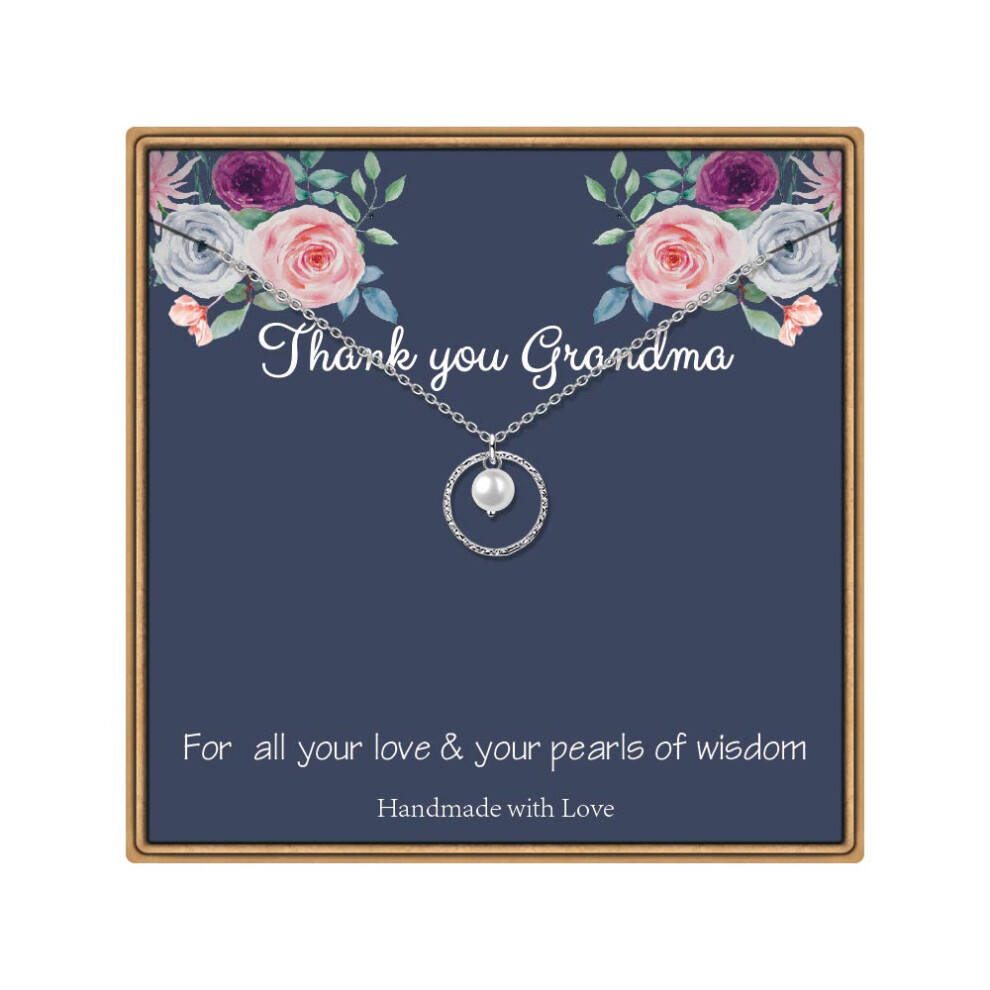 Collier Ieflife Pour Grand-M Re, Cadeau De Remerciement, Perle Infinie Entrelac E-image