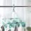 (green) Foldable Sock Dryer with 32 Clips Laundry Hanger 7