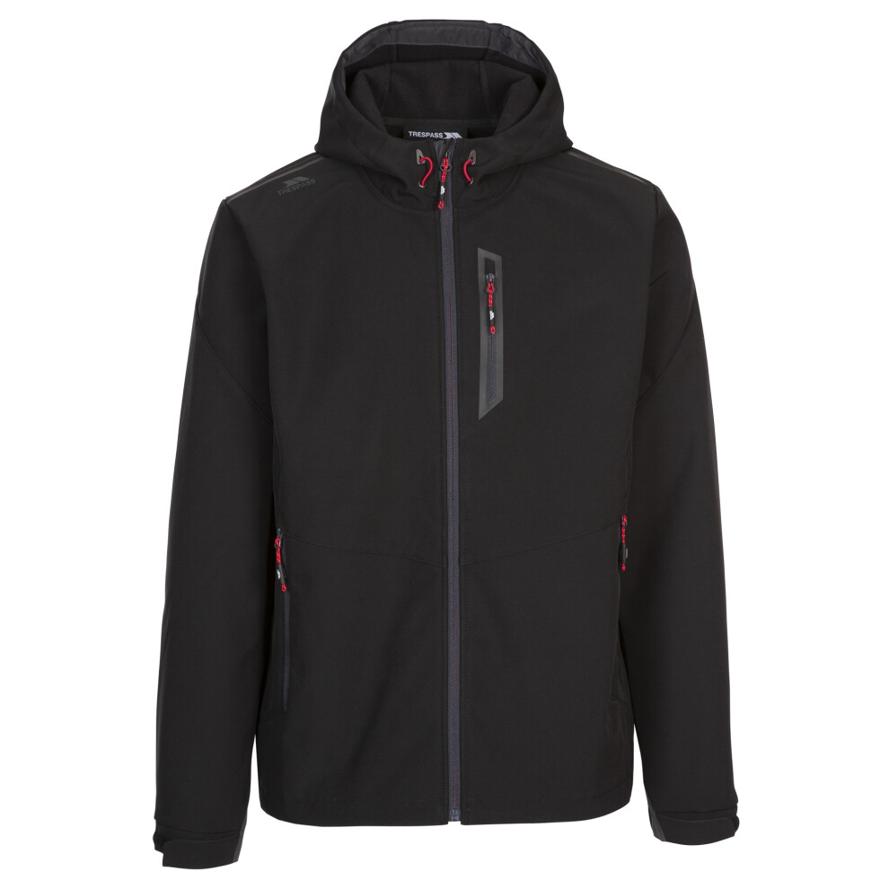 Trespass Men's Black Marlon Soft Shell Jacket - 3XL - 87% Polyester/13% Elastane - Image 3