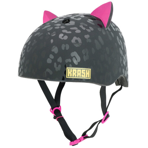 Dievcensk    prilba Krash! Leopard Kitty cierna 8+