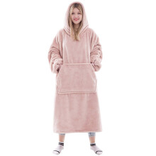 Waitu Wearable Blanket Sweatshirt for Women and Men  Super Warm and Cozy Giant Blanket Hoodie  Thick Flannel Blanket with Sleeve