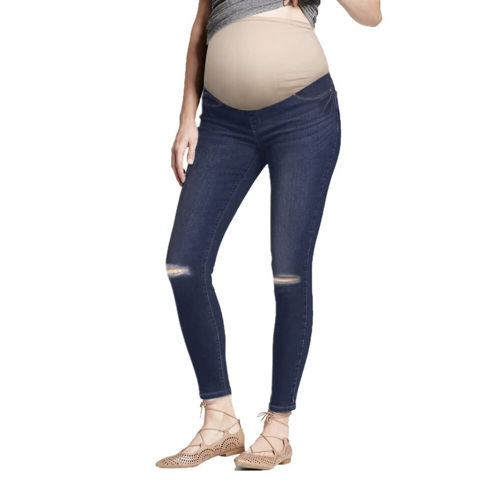 Jean skinny de maternit    extensible super confortable pour femme PM5482RSKX d   lav    fonc