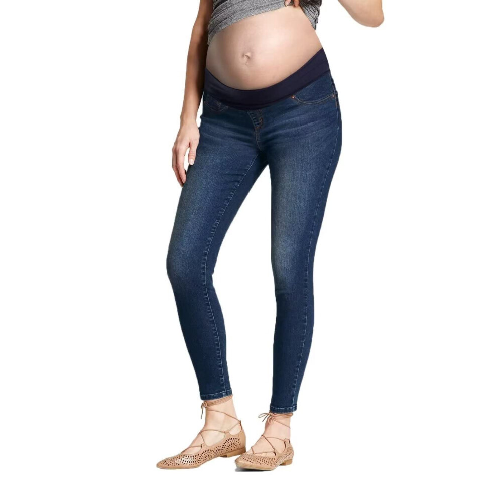 Jean de maternit    skinny extensible super confortable pour femme PM5486SX Medium BLU