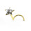 9K Yellow Gold CZ Star Nose Screw 1