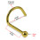 18K Yellow Gold plain Ball Nose Screw 3