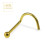 18K Yellow Gold plain Ball Nose Screw 2