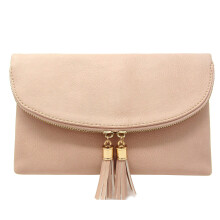 Solene Γυναικεία Τσάντα Clutch με Τρόπο Crossbody και Τακούνια (WU075-Nude)