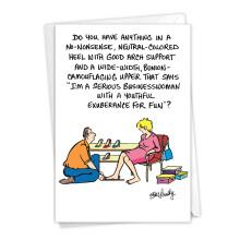 NobleWorks 1 lustige Geburtstagskarte fr Frauen mit Umschlag Cartoon-Humor-Briefpapier, Bday-Feierkarte fr Ehefrauen, Frauen No-Nonsense Heel