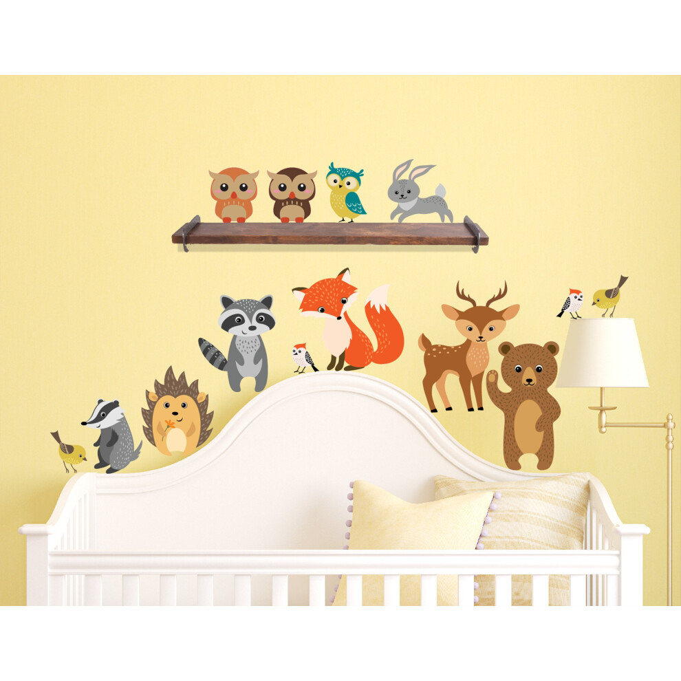 Innovatieve Kantoor Pr Innovative Stencils Forest Animals Wall Decals Peel And Stick Bear Fo