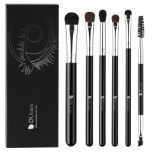 DUcare Augen-Make-up-Pinsel-Set, 6-teilig, professionelle Lidschatten-Misch-Make-up-Pinsel für Concealer, Augenbrauen, Eyeliner, weiche Haare und Hol