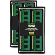 NEMIX RAM 32 GB (4X8 GB) DDR3 1600MHZ PC3-12800 2Rx8 1.35V 240 PIN, nem ECC UDIMM Puffereletlen asztali memria KIT