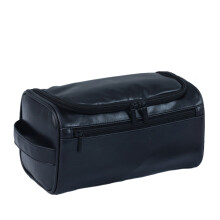 (Black) Solid Color Travel Makeup Bag,Large Capacity Cosmetic Bags for Women,Waterproof Portable Toiletry Bag Make up Organizer with Handle