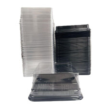 Caixa de Bolo - 50 conjuntos 4 Polegadas X 2-1/8 Polegadas Caixa Plástica Mini Bolo