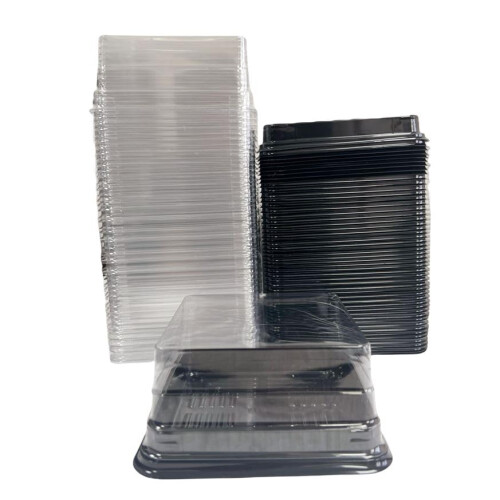 Caixa de Bolo - 50 conjuntos 4 Polegadas X 2-1/8 Polegadas Caixa Plástica Mini Bolo