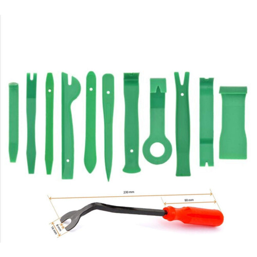 12pcs Auto Dismantle Tools Kit Car Radio Door Clip Panel Trim Dash Audio Removal Installer Pry Kit Refit Set P2073405