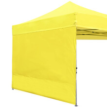ABCCANOPY Tenda Instantânea SunWall 10x10 FT, 1 Pacote Lateral, Sem Estrutura e Topo, Amarelo