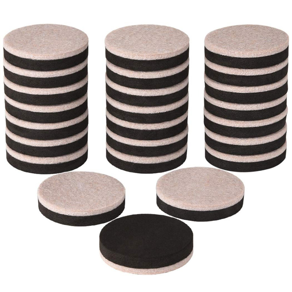 24 Pieces Furniture Sliders 2 Inch Round Felt Furniture Slider Reusabl 604270054901
