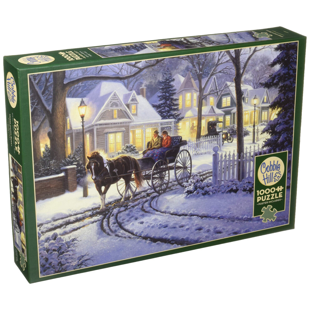 Cobblehill 80128 Rompecabezas De 1000 Piezas Con Forma De Carruaje Tirado Por Caballos-image