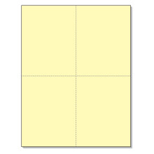 NextDayLabels 8-1/2"" x 11"" Laser-/Tintenstrahl-Postkarten, 4 pro Seite (4-1/4"" x 5-1/2"" pro Karte | Canary 1000 Karten)