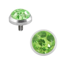 (Peridot) Crystal Stone Dermal Anchor Top