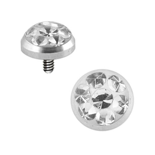(Clear) Crystal Stone Dermal Anchor Top 1