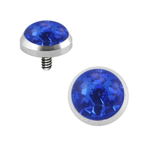 (Red) Crystal Stone Dermal Anchor Top 2