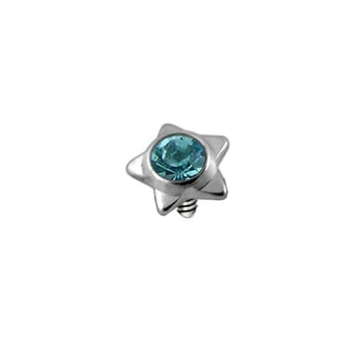 (Red) Star Jewelled Dermal Anchor Top 1