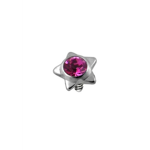 (Red) Star Jewelled Dermal Anchor Top 2