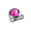 (Pink) Jewelled Top Dermal Anchor 1
