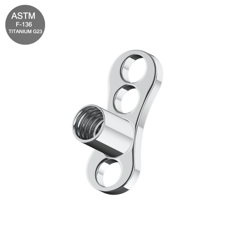 G23 Grade Titanium Internally Threaded Dermal Anchor Base 1