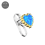 (Plain (Titanium), Pink) Opal Heart Jewelled Dermal Anchor 5