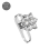 (Plain (Titanium)) CZ Jewelled Spring Flower Dermal Anchor 1