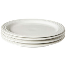 Le Creuset Stengods Set med 4 Tallrikar, 10.5" vardera, Vit