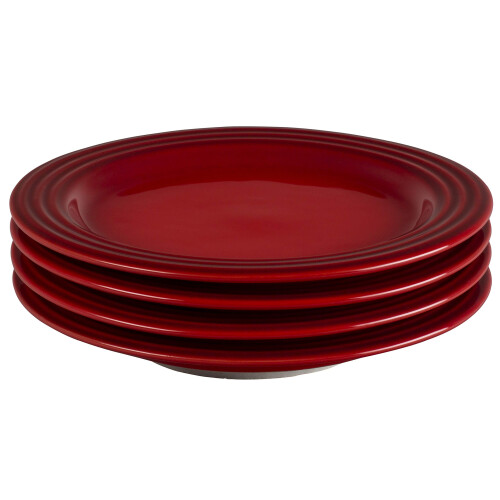 Le Creuset Σετ 4 Πιάτων Σαλάτας Le Creuset Stoneware, 8.5" το καθένα, Cerise