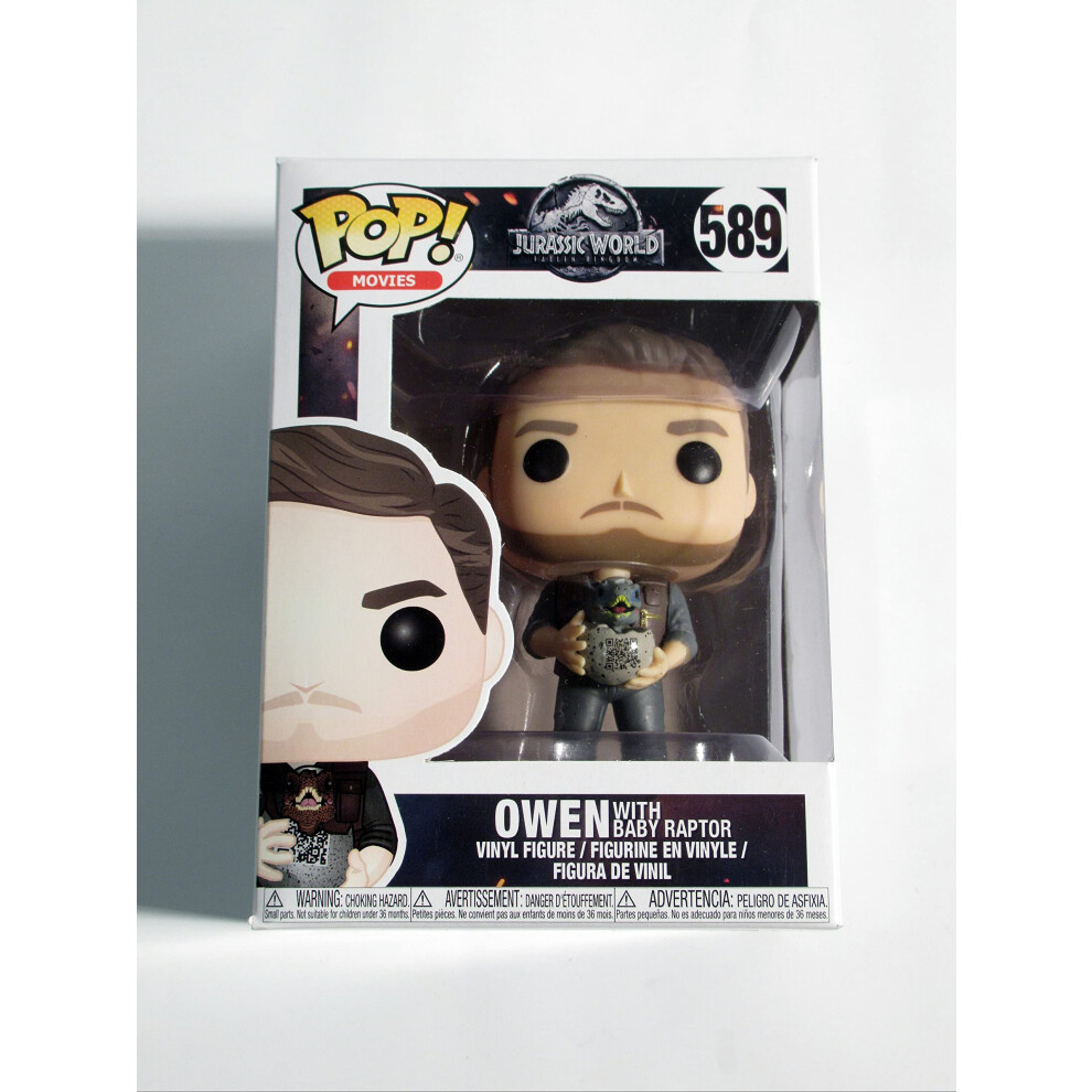 Funko Pop! Movies #589 Jurassic World Owen With Baby Raptor (Target Exclusive)-image