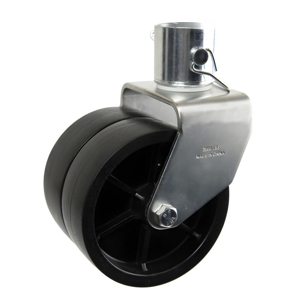 Jeremywell 6"" Trailer Tongue Jack Double Caster Wheel 2000Lbs Capacity With Pin Swirl Jack Dual 843718100170