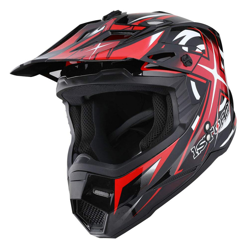 1Storm Adult Motocross Helmet Bmx Mx Atv Dirt Bike Four Wheeler Quad M 713072826897