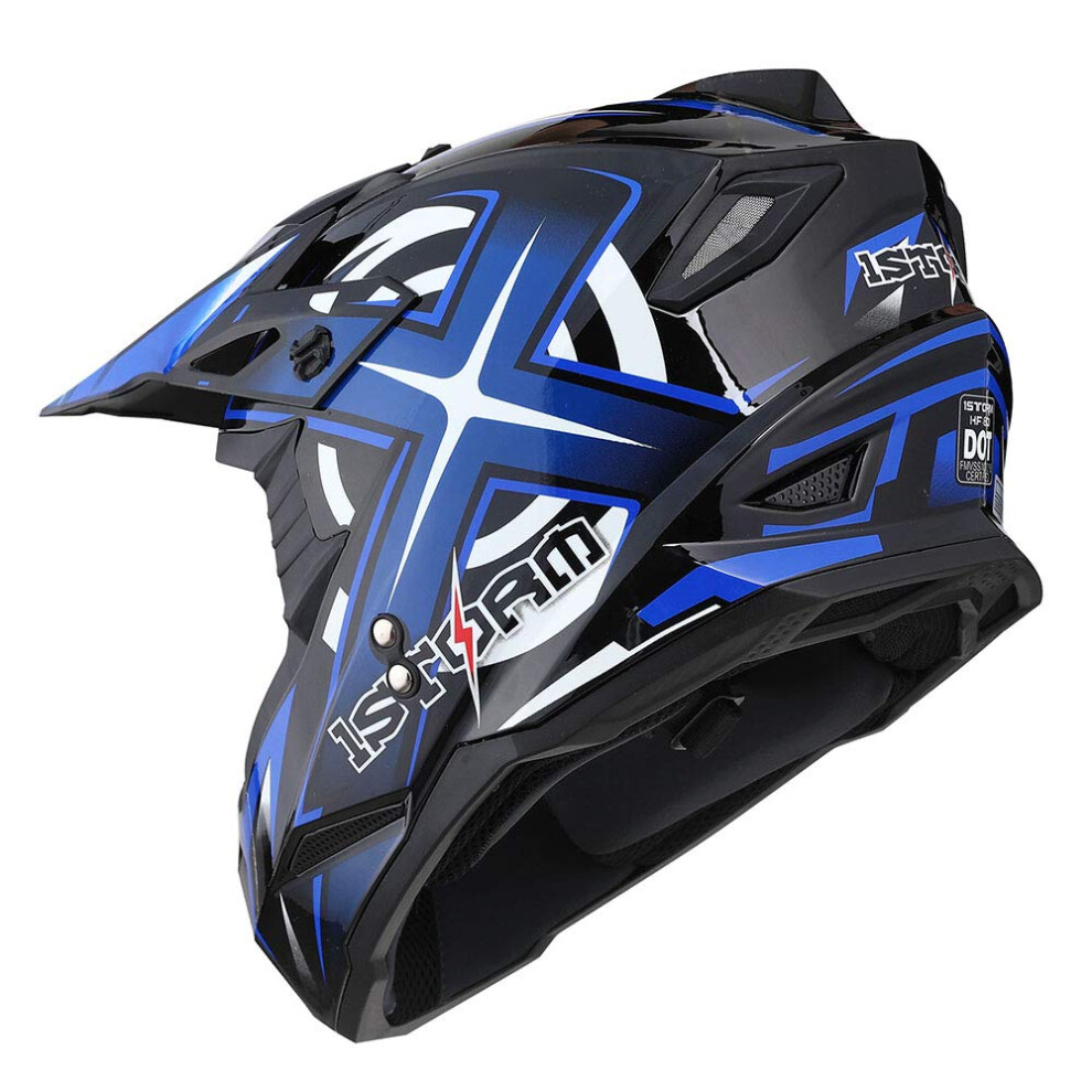 1Storm Adult Motocross Helmet BMX MX ATV Dirt Bike Four Wheeler Quad M-image-OPC-PFKXKT2-NEW