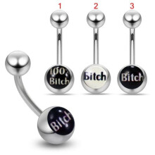 (2) Bitch 316L Surgical Steel Curved Belly Banana