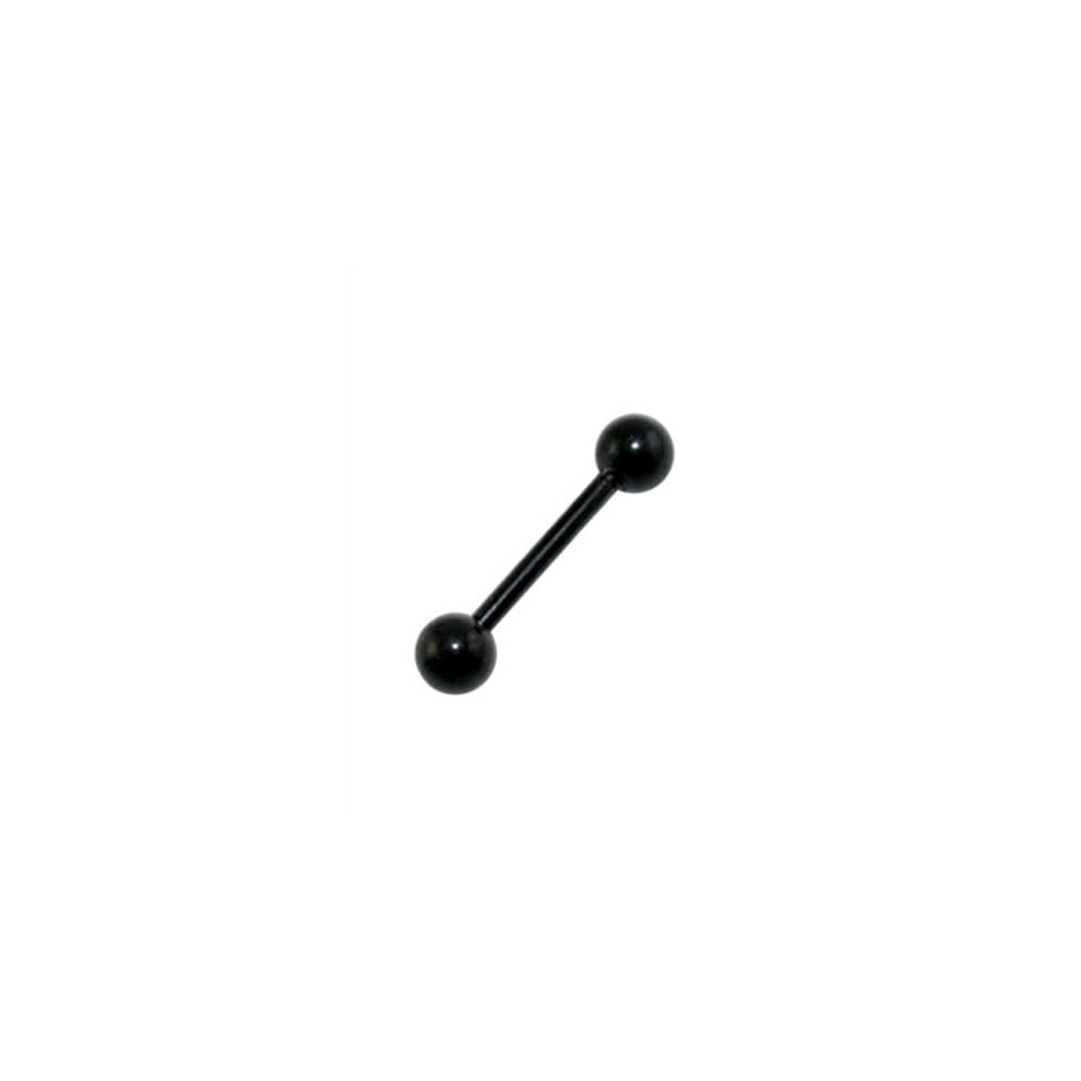 (18mm - 5mm, Black) Anodised Tongue Barbell with Ball-image-OPC-PG9GN7Z-NEW