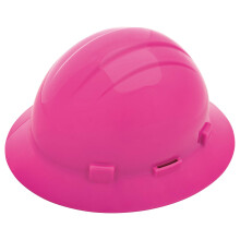 Produtos de seguran   a erb 19299 Americana Brim Hard Hard Hard Ratchet Polietileno de alta densidade 6.5-8 Hi/Vis Pink