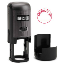 Infusion Approved by Round Self-Inking Stock Rubber Stamp (3/4'' Diame
