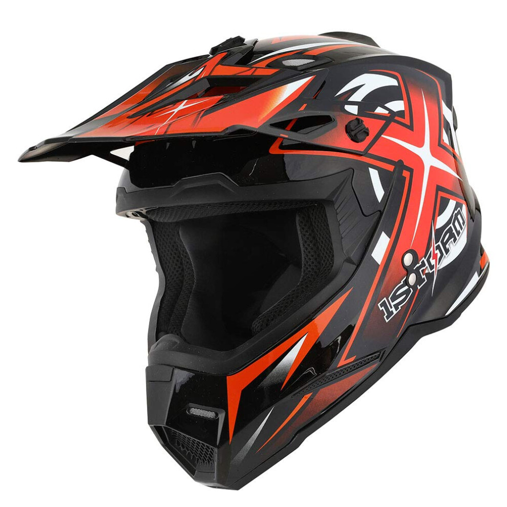 1Storm Adult Motocross Helmet Bmx Mx Atv Dirt Bike Four Wheeler Quad M 713072825500